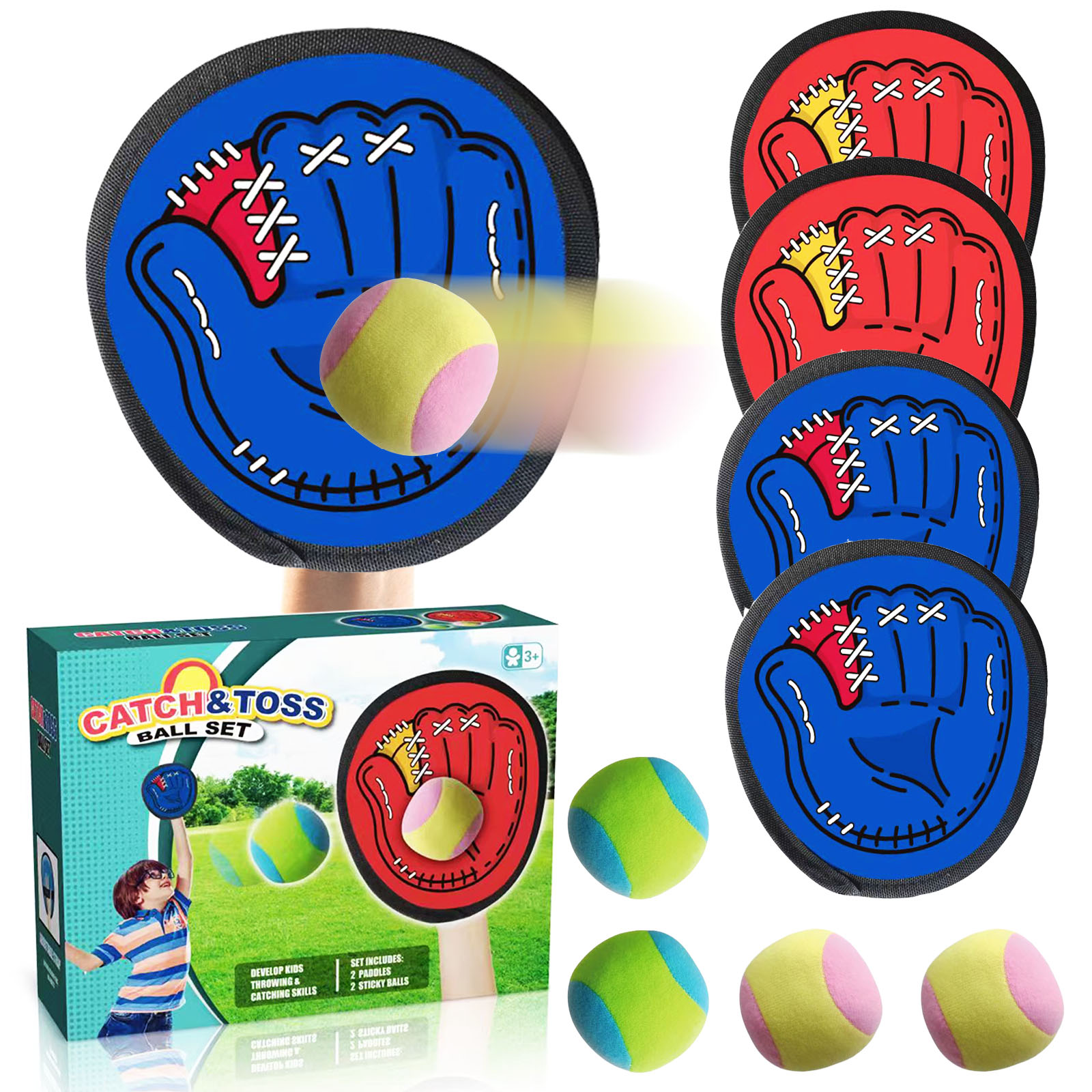 Limbo Game Set - 4 ensemble enfants ventouse balle collante