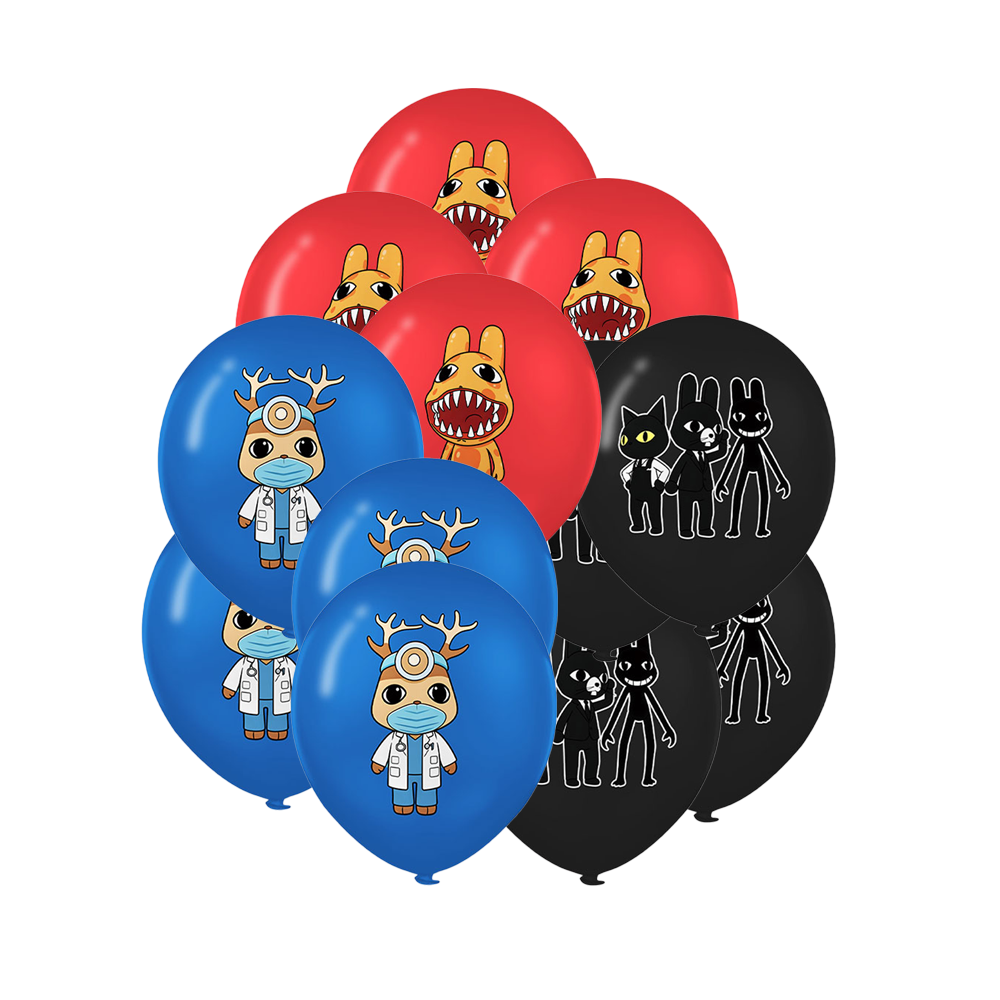 Party Games Easter For Kids - 12/24 ballons en latex Rainbow Friends,