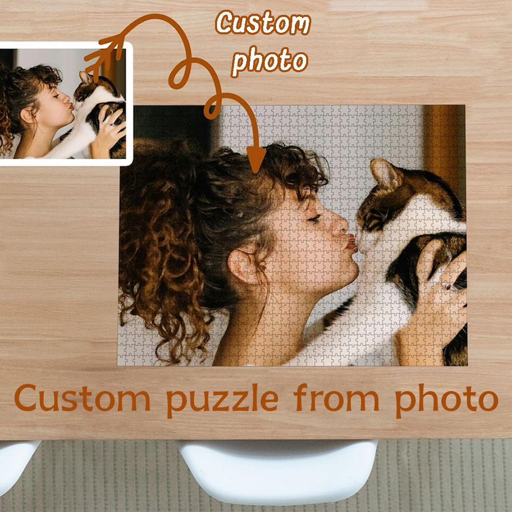 Party Games For Christmas - Puzzle en bois personnalisé avec photo,