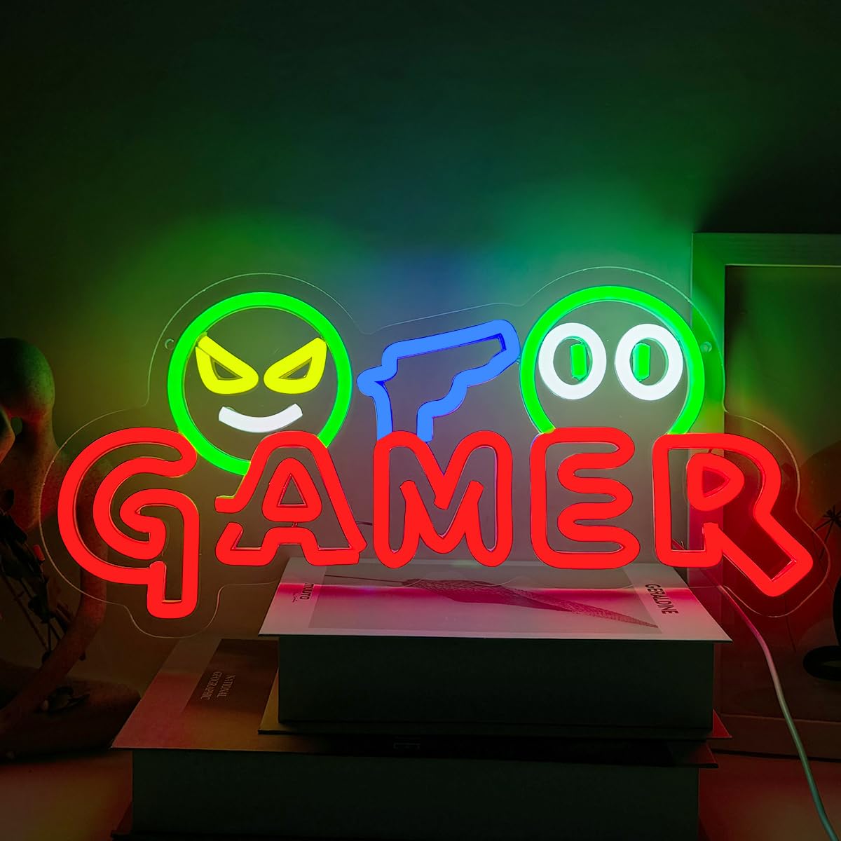 Enseigne néon LED Gamer, Lampe - Party Games For Christmas avis et prix