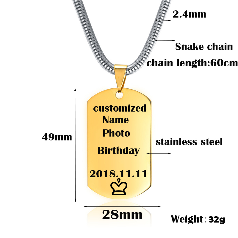 Collier personnalisé en acier  - Party Games Classic avis et prix