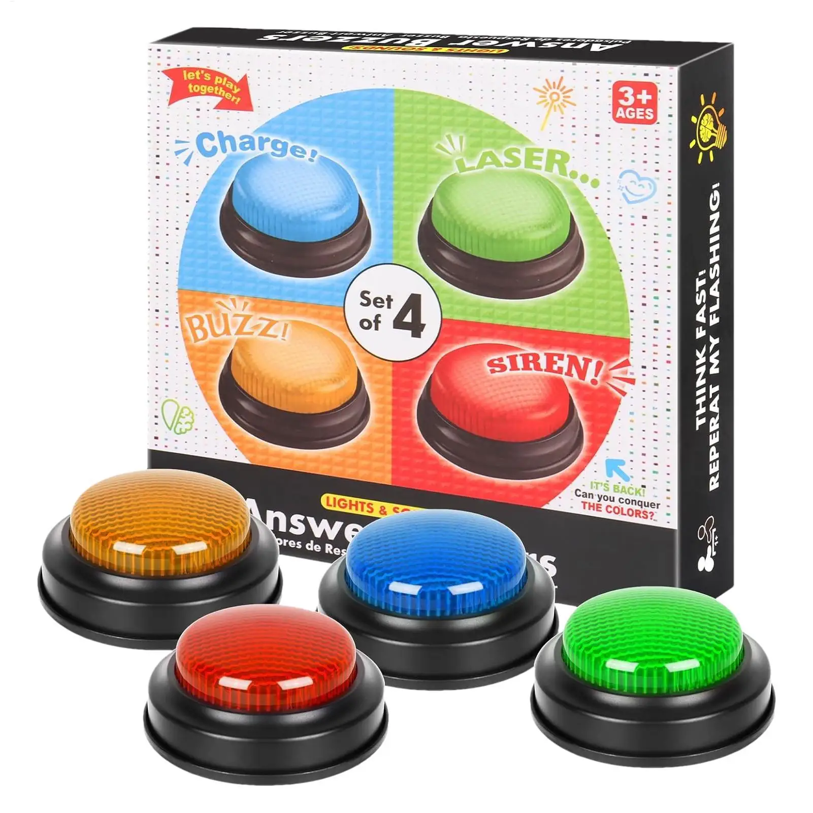 Buzzer de jeu 4 boutons à répo - Party Games Easter For Kids avis et prix